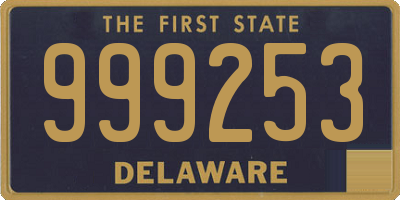 DE license plate 999253