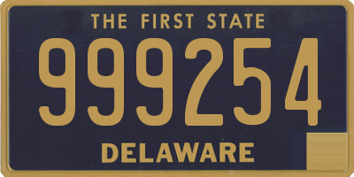 DE license plate 999254