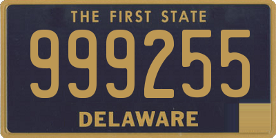 DE license plate 999255