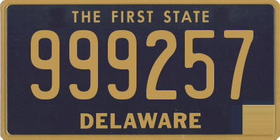 DE license plate 999257