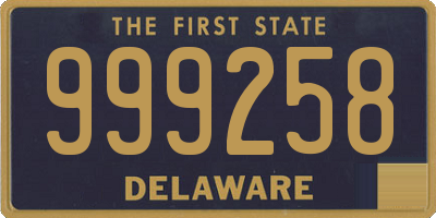 DE license plate 999258