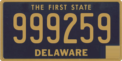 DE license plate 999259