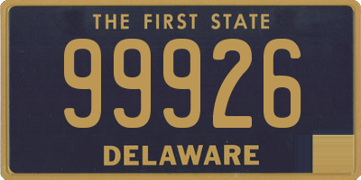 DE license plate 99926