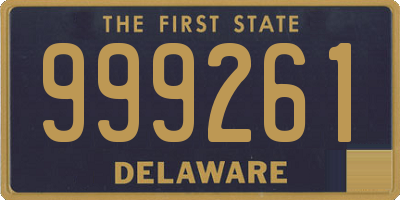 DE license plate 999261