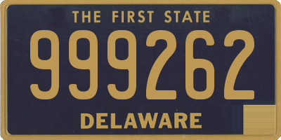 DE license plate 999262