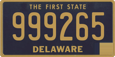 DE license plate 999265