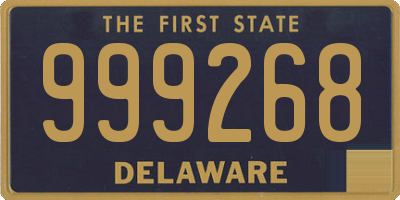 DE license plate 999268