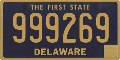 DE license plate 999269