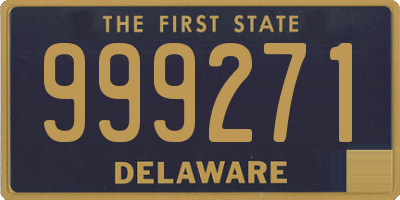 DE license plate 999271