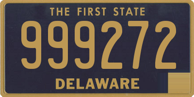 DE license plate 999272