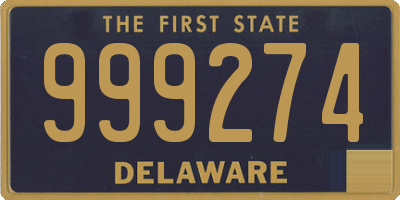 DE license plate 999274