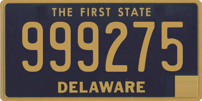 DE license plate 999275