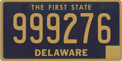 DE license plate 999276