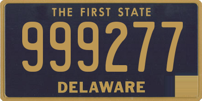 DE license plate 999277