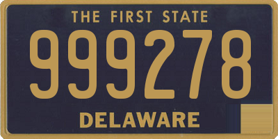 DE license plate 999278