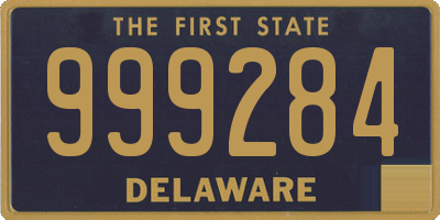 DE license plate 999284