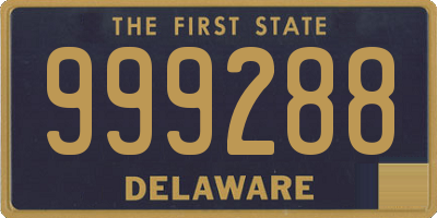 DE license plate 999288