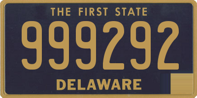 DE license plate 999292