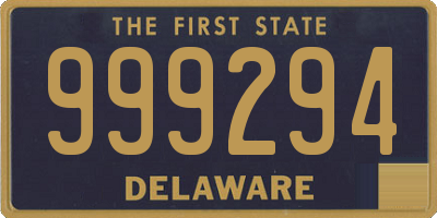 DE license plate 999294