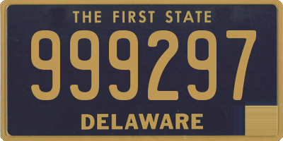 DE license plate 999297