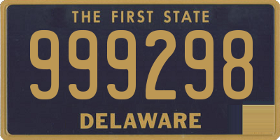 DE license plate 999298