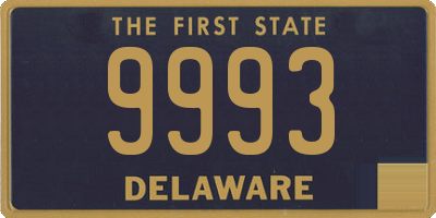 DE license plate 9993