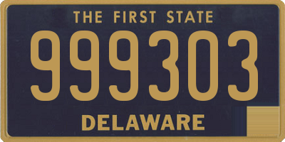 DE license plate 999303