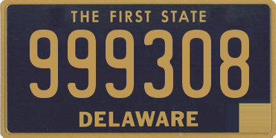 DE license plate 999308