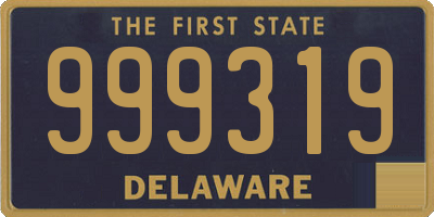 DE license plate 999319