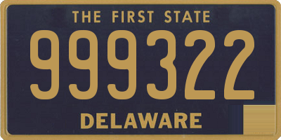 DE license plate 999322