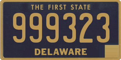 DE license plate 999323