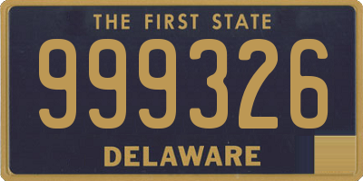 DE license plate 999326