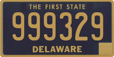 DE license plate 999329