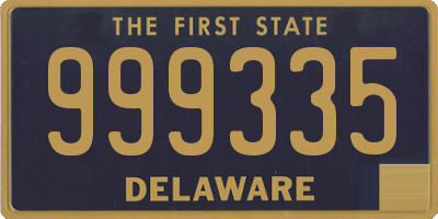 DE license plate 999335