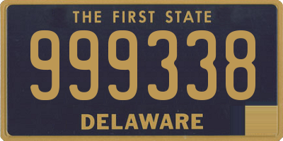 DE license plate 999338