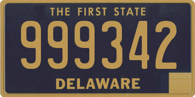 DE license plate 999342