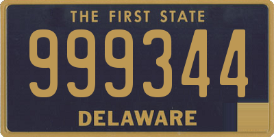 DE license plate 999344