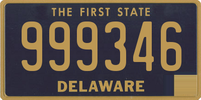 DE license plate 999346