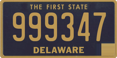 DE license plate 999347