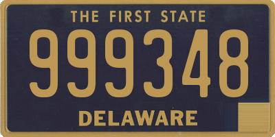 DE license plate 999348