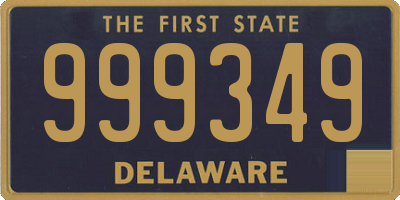 DE license plate 999349