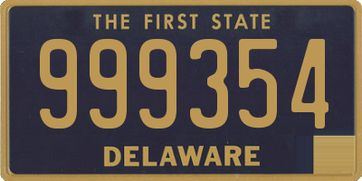 DE license plate 999354