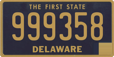 DE license plate 999358