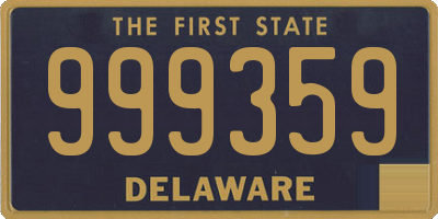 DE license plate 999359