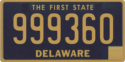 DE license plate 999360