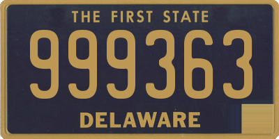 DE license plate 999363