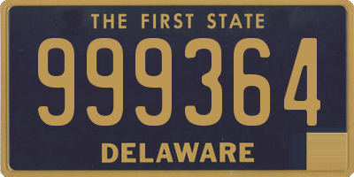 DE license plate 999364