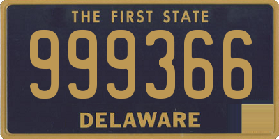 DE license plate 999366