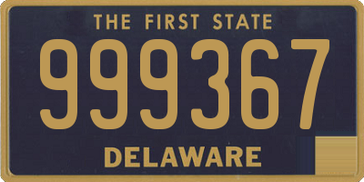 DE license plate 999367