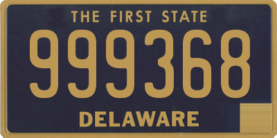 DE license plate 999368